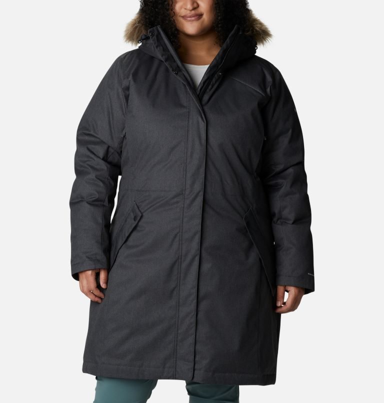 Women\'s Columbia Juniper Ridge Omni-Heat Infinity Down Parka Jackets Black | Plus Size CA-L31C8